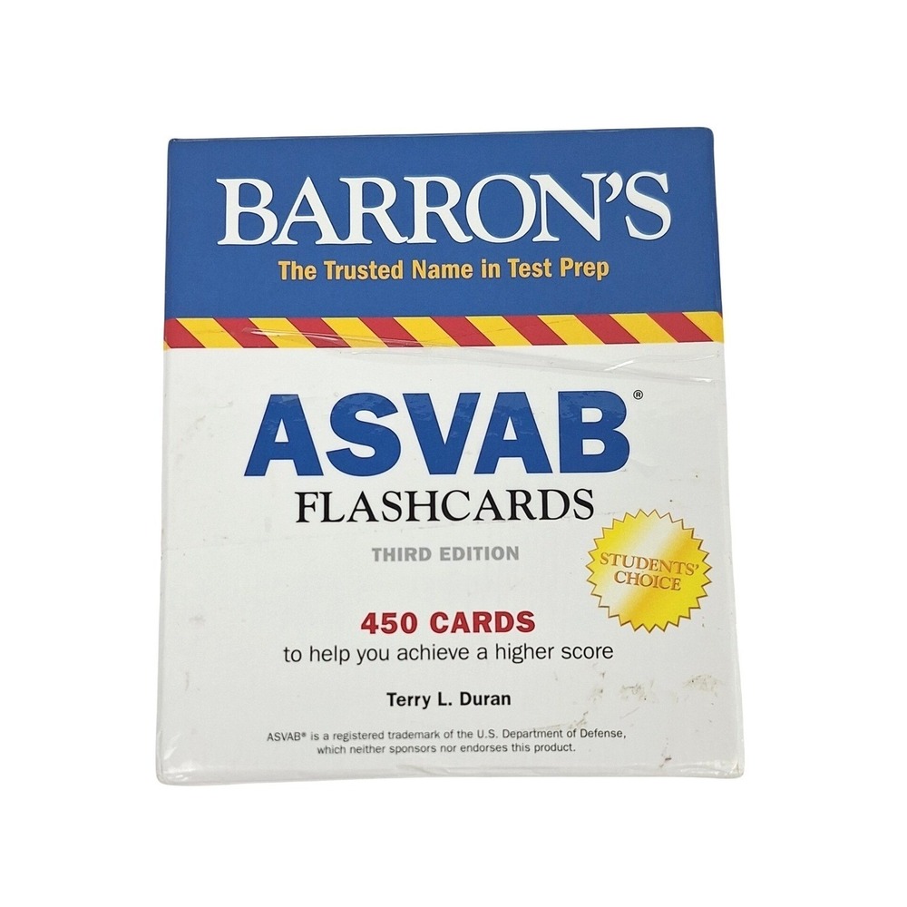 Barron's ASVAB Flashcards Third Edition 450 Cards Terry L Duran 9781438078786